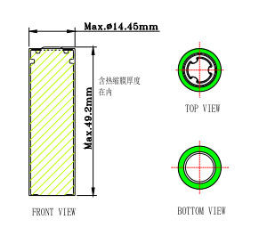 Type cylindrique 3,7 batterie rechargeable de la batterie 14500 de lithium d'OIN de V 800mah