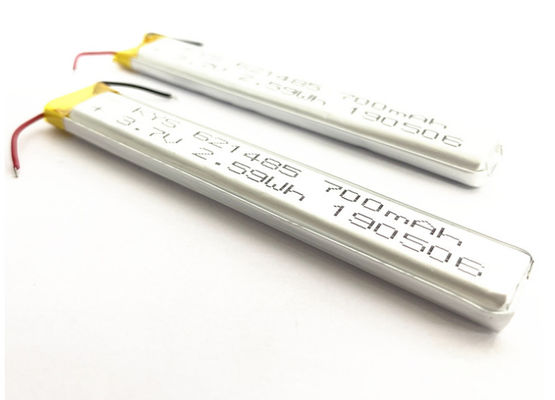 621485 601585 651485 700mah la batterie de polymère du Lithium-ion 3.7v (3.8v) pour la bande a mené des lumières