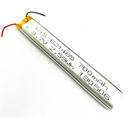 621485 601585 651485 700mah la batterie de polymère du Lithium-ion 3.7v (3.8v) pour la bande a mené des lumières
