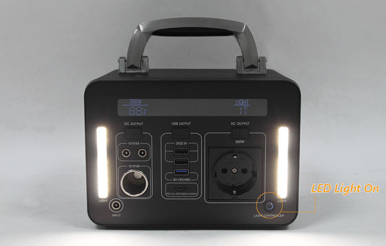 station portative de banque de puissance de générateur solaire de batterie au lithium de 300wh 220v 110v