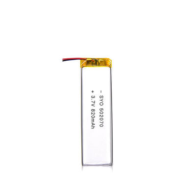 Cycle profond 602749 820mAh lithium Ion Polymer Battery de 3,7 volts