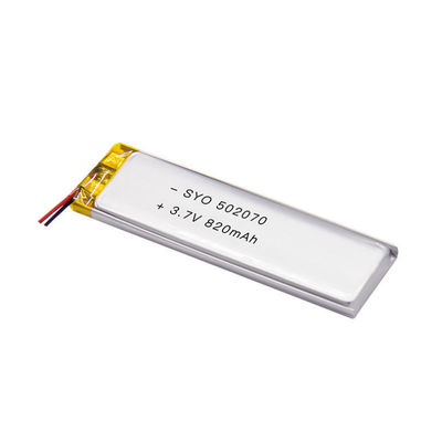 Cycle profond 602749 820mAh lithium Ion Polymer Battery de 3,7 volts